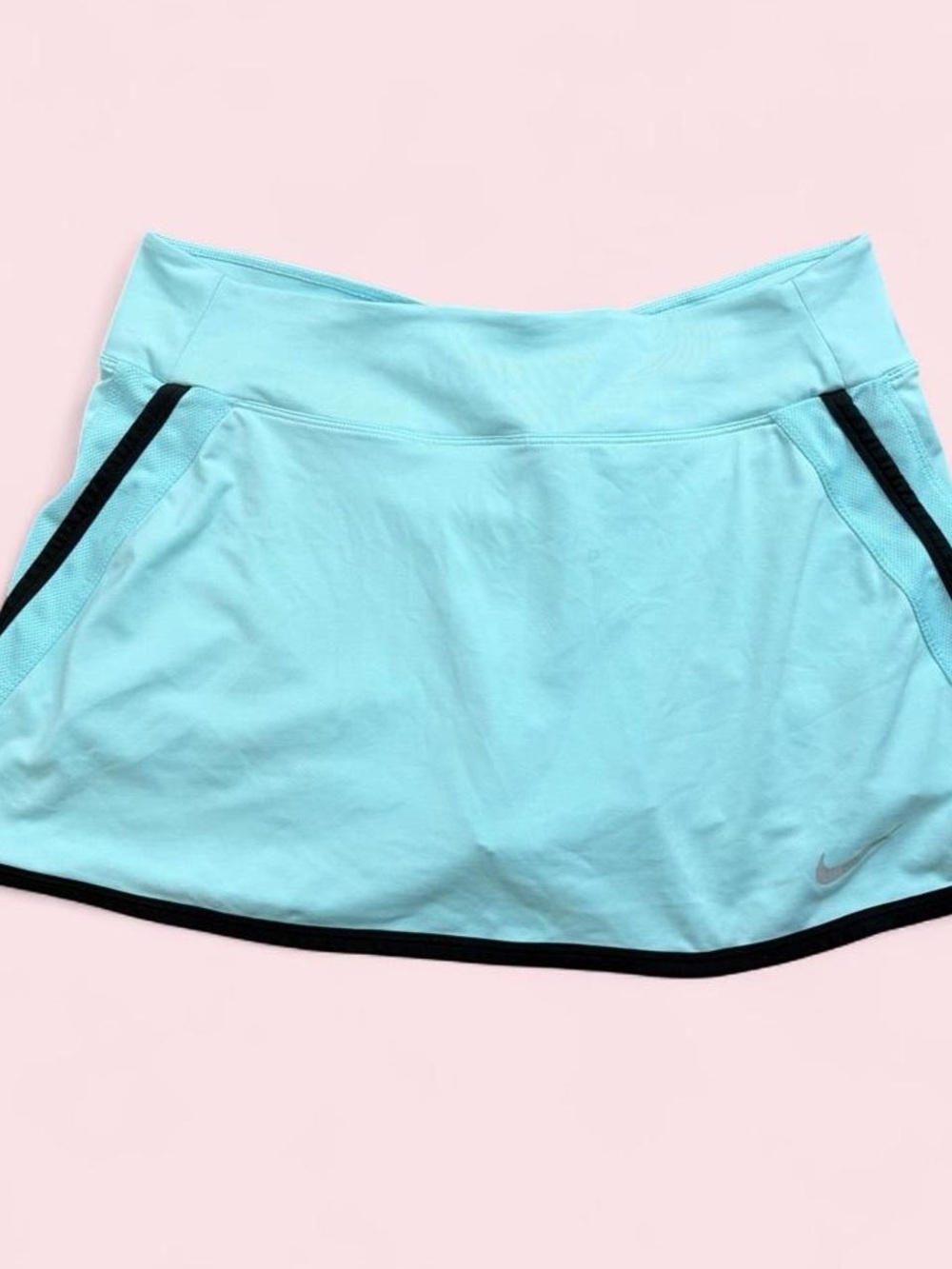 Nike Light Blue Mini Skirt with Black Trim
